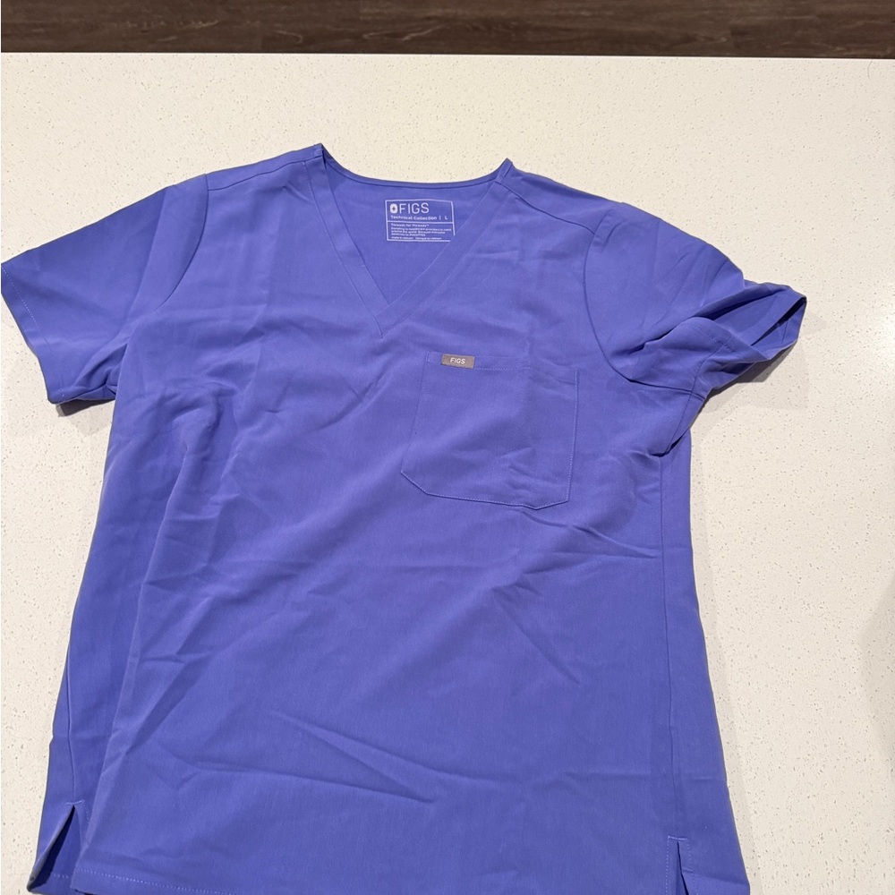 Figs blue Scrub Top